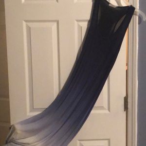 Stunning blue and white super soft maxi dress